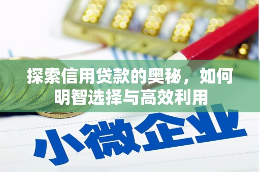 下陆探索信用贷款的奥秘，如何明智选择与高效利用