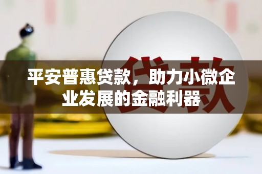 下陆平安普惠贷款，助力小微企业发展的金融利器