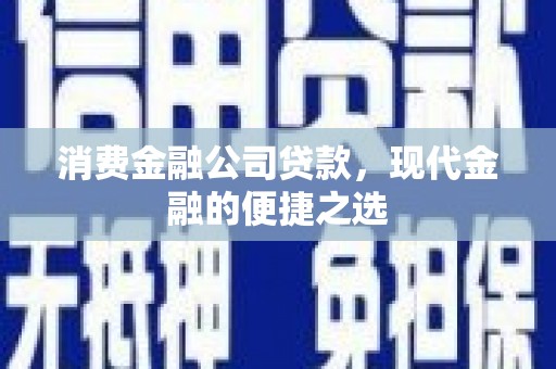下陆消费金融公司贷款，现代金融的便捷之选
