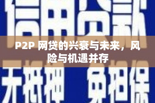 下陆P2P 网贷的兴衰与未来，风险与机遇并存