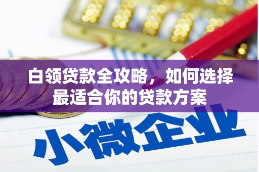 下陆白领贷款全攻略，如何选择最适合你的贷款方案